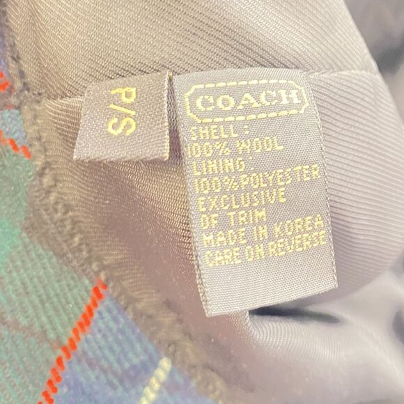 Rare Vintage Coach Holiday 2002 Green Tartan Plaid Wool Shoulder Bag With Matchi - Picture 14 of 16